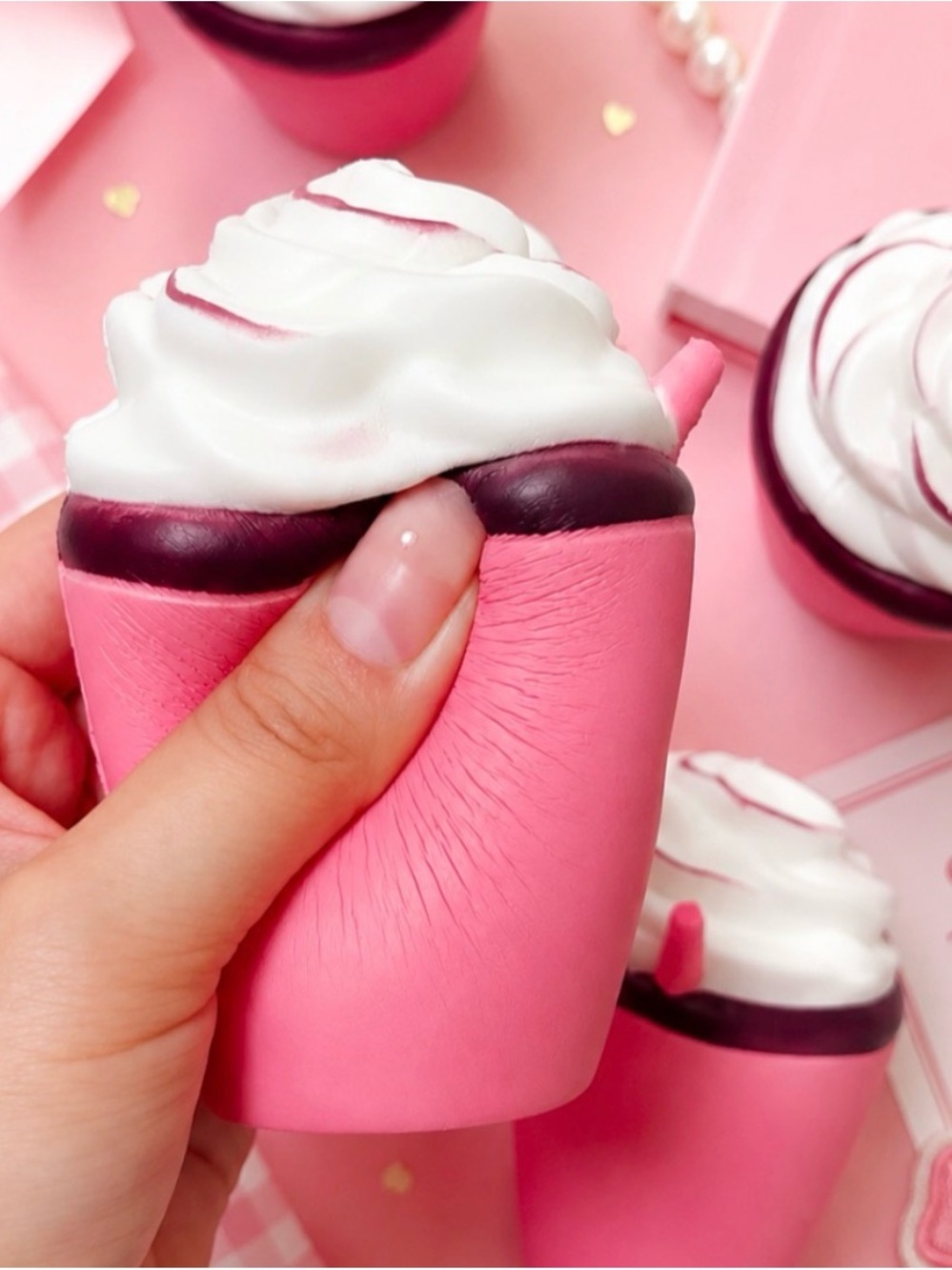 Pink Cupcake Squishy Toy for Kids - Soft Slow-Rise Stress Relief